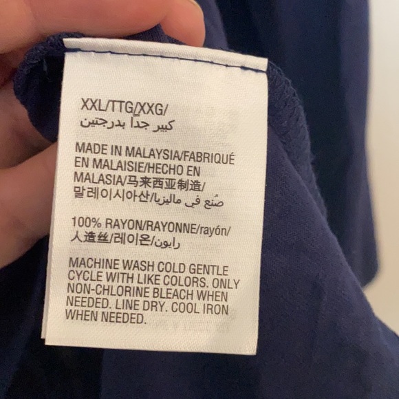 Maison Jules XXL long sleeved tee shirt navy - Picture 4 of 5